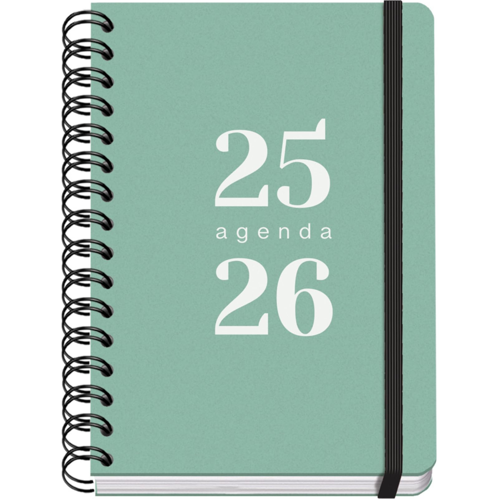 Dohe - School Agenda 2025 2026 - One Page A Day, Size A5 (15 X 21 Cm), Spanish And English, September To June, Spiral Bound, Soft Cover - ESENCIAL Green