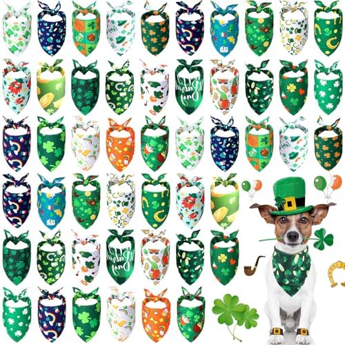 Sanwuta 180 Pcs Easter Dog Bandanas Bulk Spring Dog Scarf