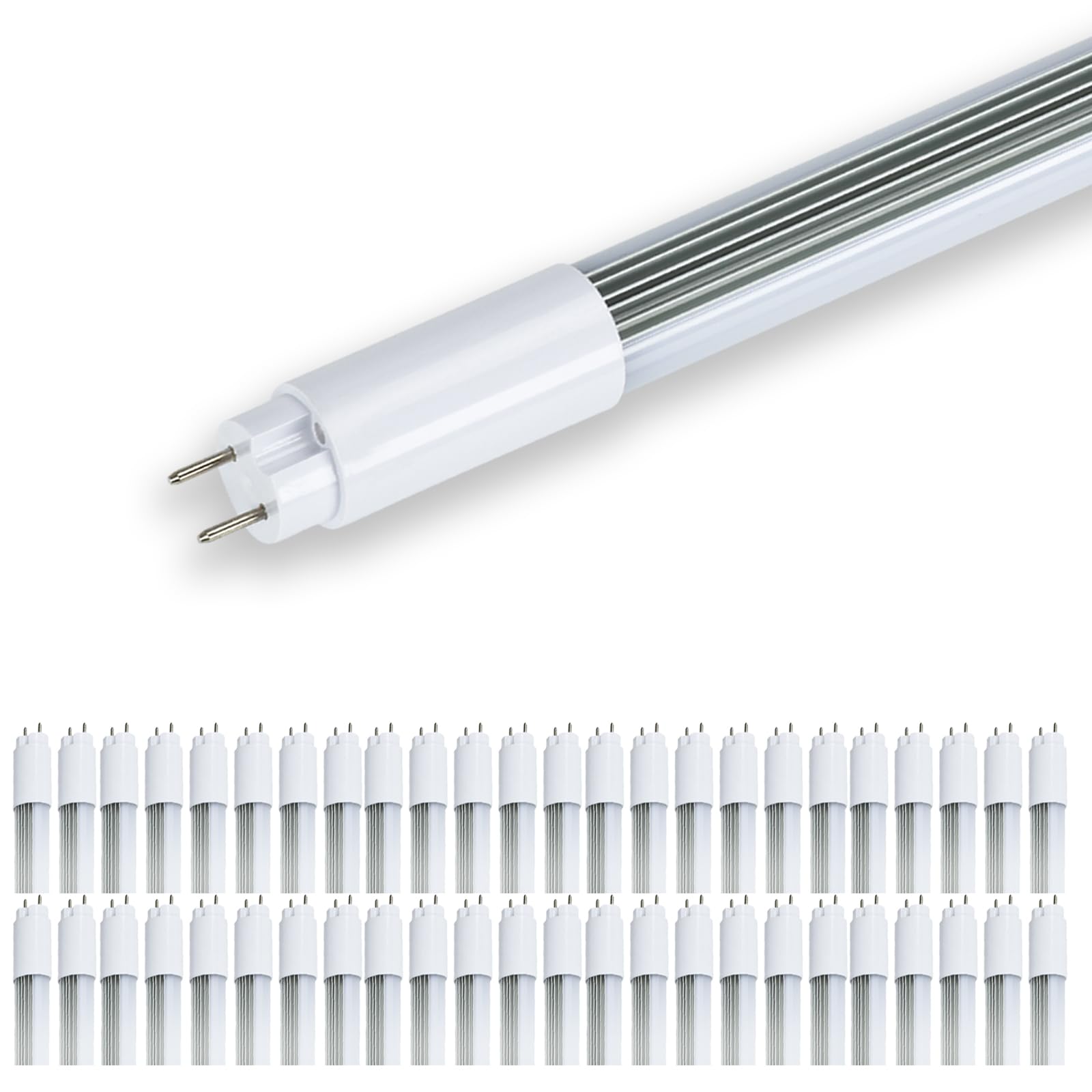 Sokply T8 LED Tube Light 2FT Hybrid Type A+B 15W 1875LM 24inch Light LED Bulb, 5000K Daylight, Fluorescent Replacement(15W=26w), Plug and Play or Ballast Bypass, Dual-End, UL & DLC Listed(48pcs)