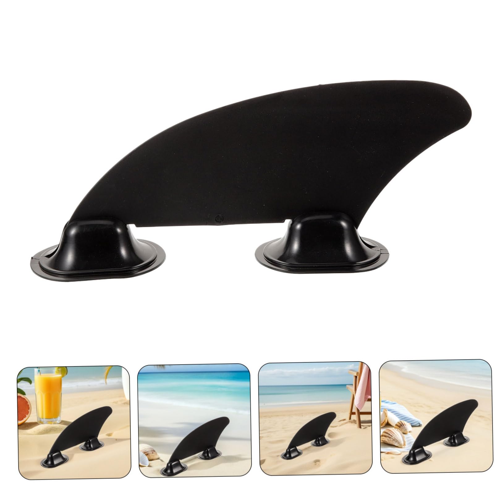 2 Aletas De Repuesto para Tabla De Paddle Surf Aletas Inflables Central Desmontable Accesorios para Tabla De Surf De Repuesto De PVC Color Negro