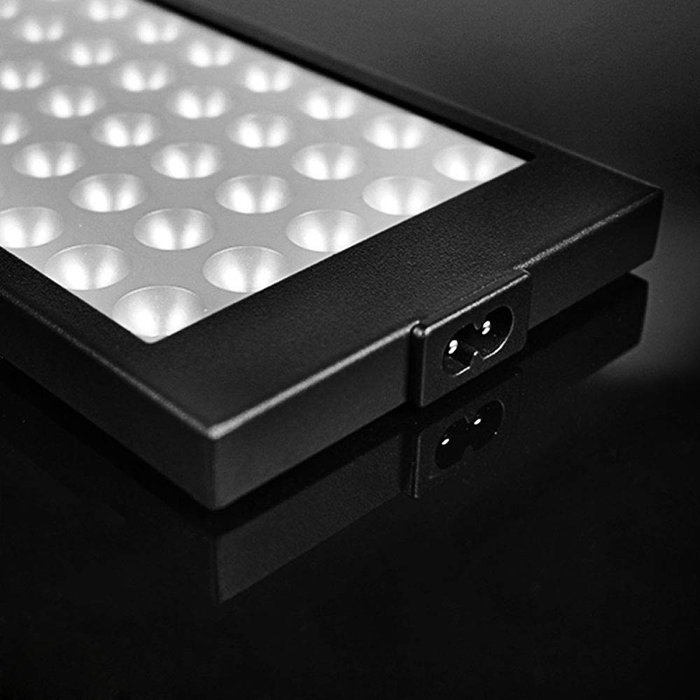 HomeLava Lampara LED Cultivo para Plantas de Interior Iluminación, Lámpara de Cultivo de Espectro Completo de Tipo Solar de 100W con Azul y Rojo Perlas de la Lámpara LED, Placa Negro Ultrafino