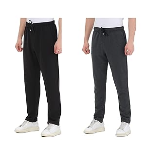 Smith & Solo Smith Solo Jogginghose Herren Jogger Männer Modern Baumwolle Jungen Slim Fit Freizeithose Sporthose Training, M, Schwarz / Gerade