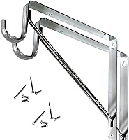 Vista 19 de Bridas de soporte para barra de armario con fijación de rosca Enchufes de extremo de poste de ropa resistentes para armarios Cromo pulido 1 par