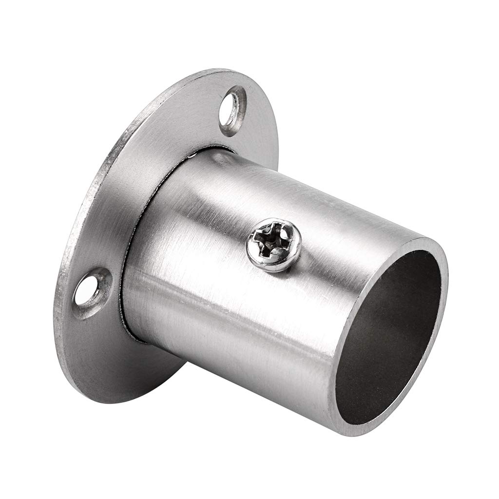 4 Set Staffe Per Aste Tende In Metallo Nero - Supporti A Muro Con Viti, Lega Alluminio 9x7,7cm