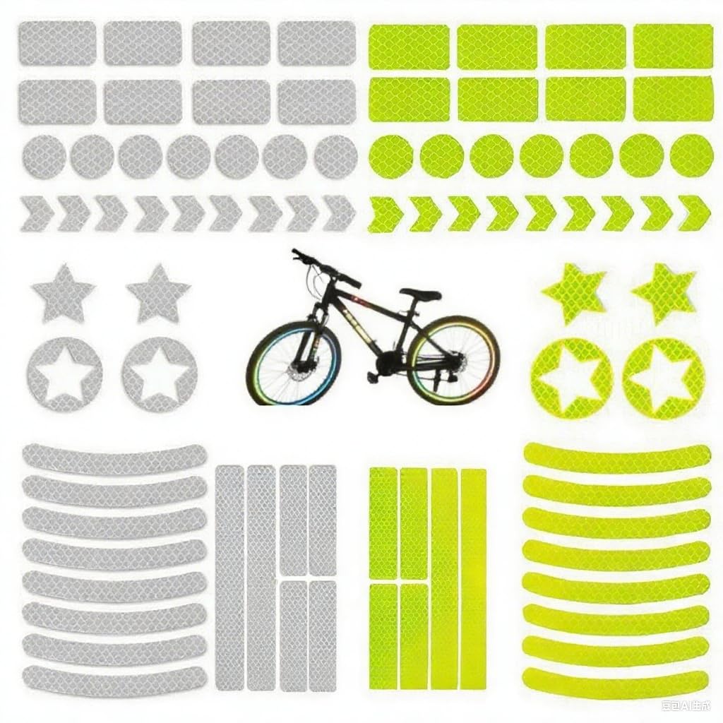 Adesivi Catarifrangenti Tsathoggua 42 Pezzi | Impermeabili Per Bici, Caschi, Auto | Visibilità Notturna - Foto 3