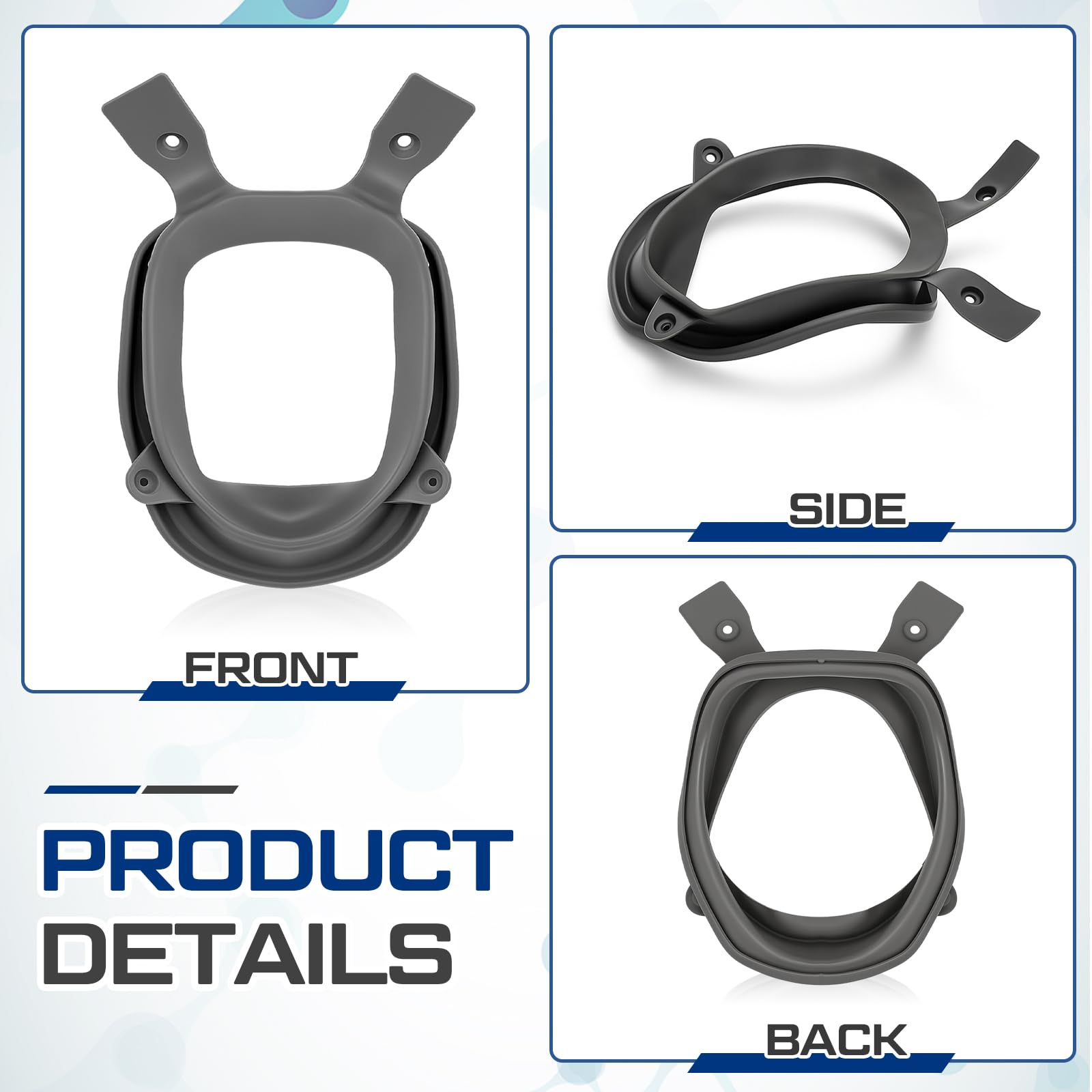 2 pezzi compatibili con anello in gomma serie 6000 e cinghia per imbracatura per la testa per facciali completi protezione respiratoria copertura parte di ricambio