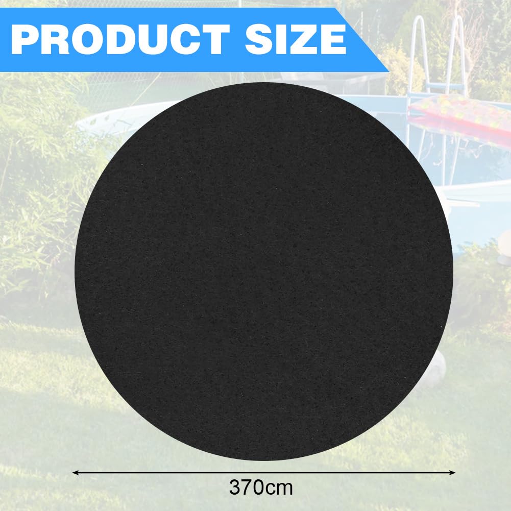 Okrągła podkładka pod basen, Ø 370 cm, do użytku na zewnątrz, składana, antypoślizgowa plandeka podłogowa, okrągła mata pod basen (370 cm)