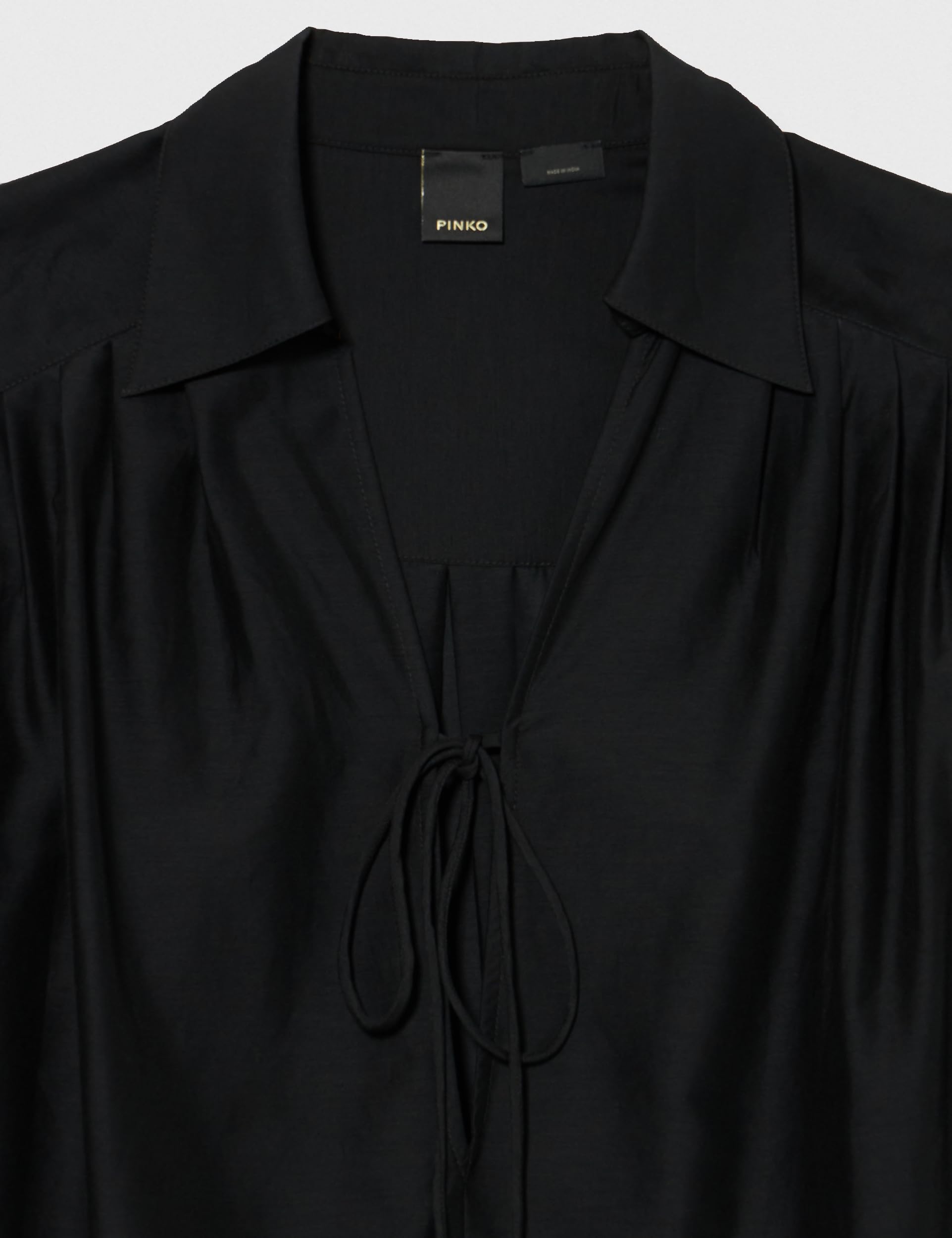 Pinko Elf Blusa Voile Seta Cotone con Piercing Camicia da Donna