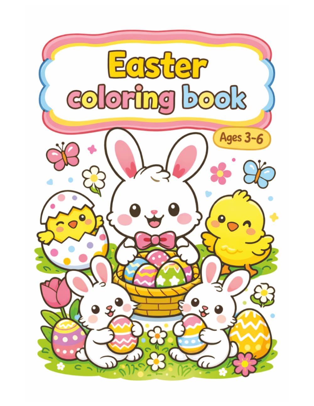 Easter Coloring Book for Kids Ages 3–6: Coloring Pages with extra Mazes, Spot the Difference and Fun with the Easter Bunny
