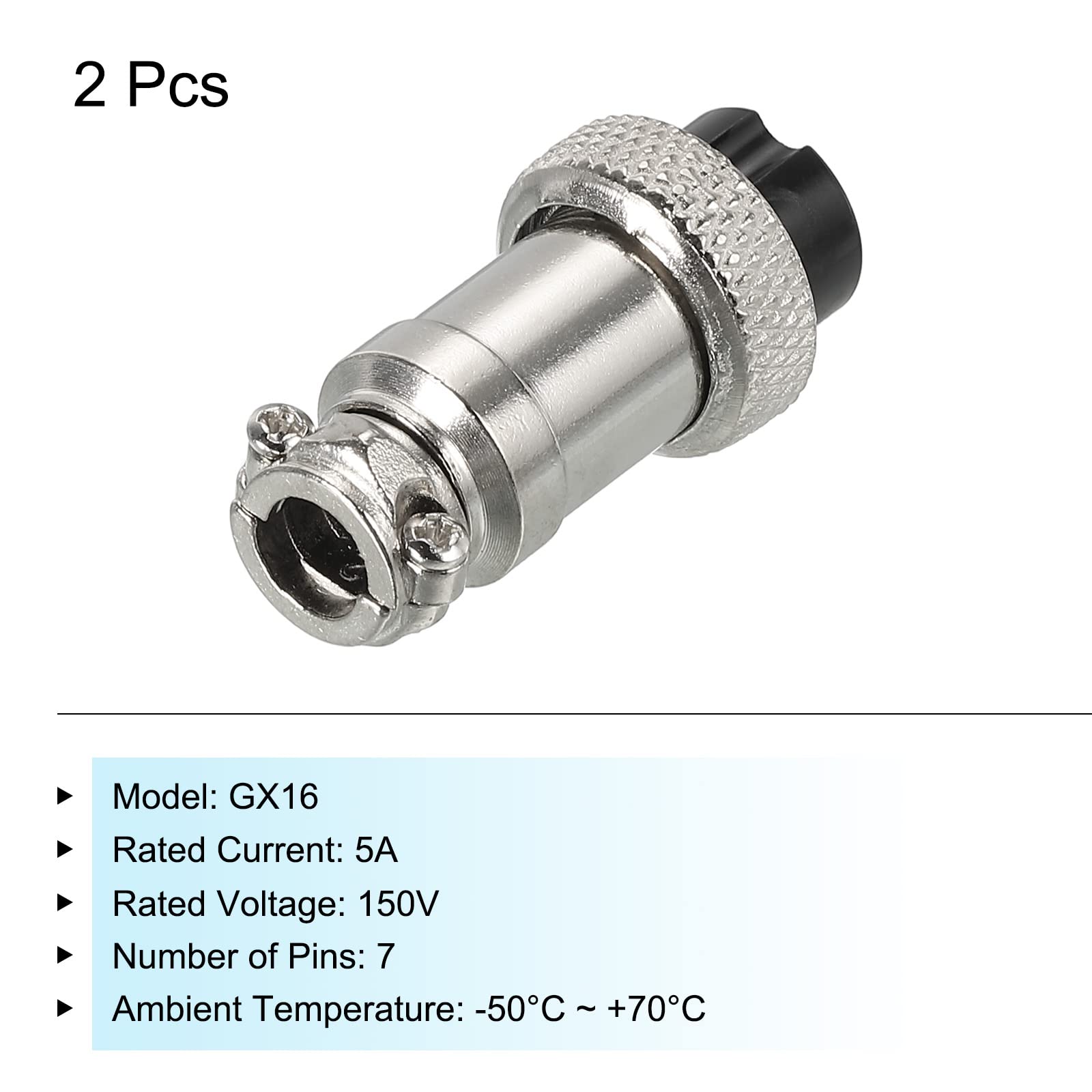 Aviation Connecteur Gx20 3 Pins 20mm Argent MÃ¢le Femelle Fil Panneau