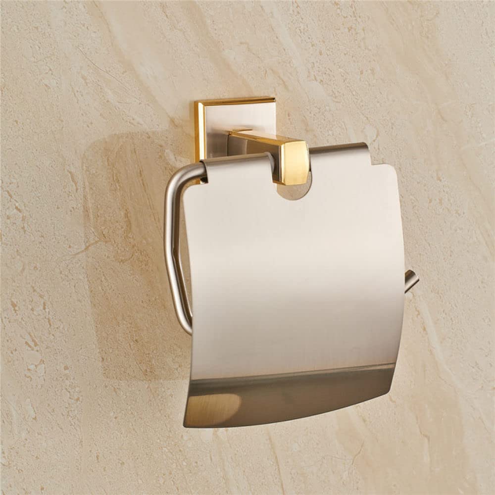 Accessoires de salle de bain porte-serviettes laiton or brossé 5 pièces