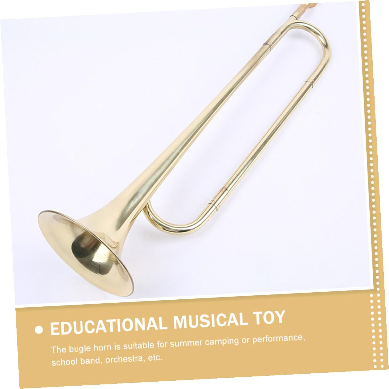 Mobestech Trompeta para Niños Pequeña Juvenil Boquilla Incluida y Guantes, Instrumento Musical Educativo de Viento Adecuado para Estudiantes Principiantes, Juguete Musical Temprano