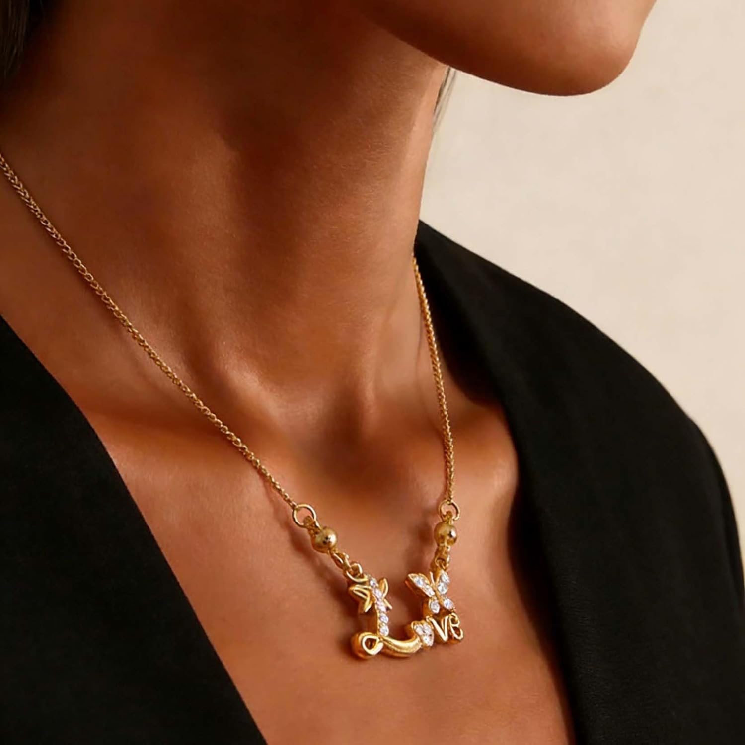 Dainty Gold Necklace Simple Cute Heart Love Pendant Choker Gold Plated Necklaces for Women Trendy Jewelry Valentines Day Gifts - Image 3