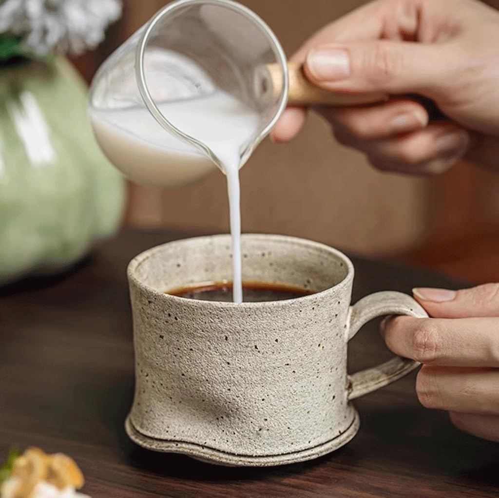 Tazas Cafe Taza De Café Con Leche Gres Hecha A Mano, Alta Gama Mug Cups