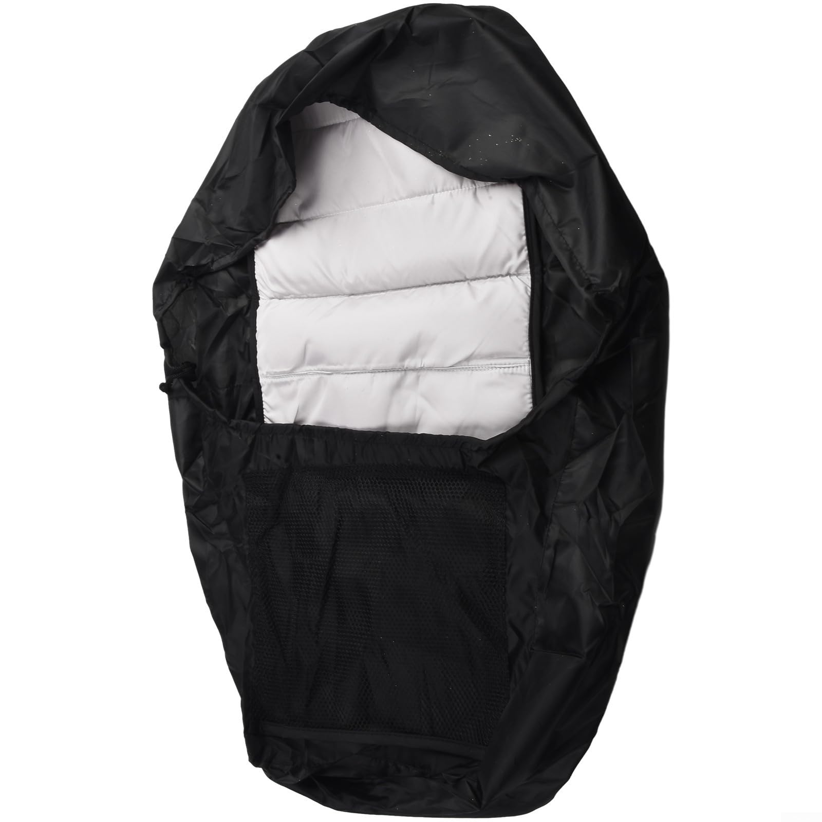 Funda para asiento de tractor con tela impermeable, cordón elástico y bolsillos traseros para cortacésped y tractores agrícolas (gris)