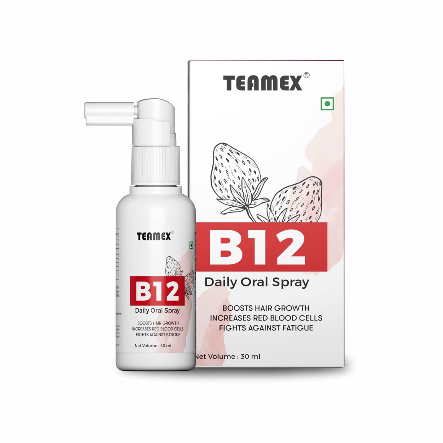 Teamex Vitamin B12 Oral Spray - 30ml | Vegetarian | Sugar-Free & Gluten-Free Vitamin B12 Spray - Immunity Booster for Men & Women (Vitamin B12 Spray) (B0CWD9HFXB) Amazon Price History, Amazon Price Tracker