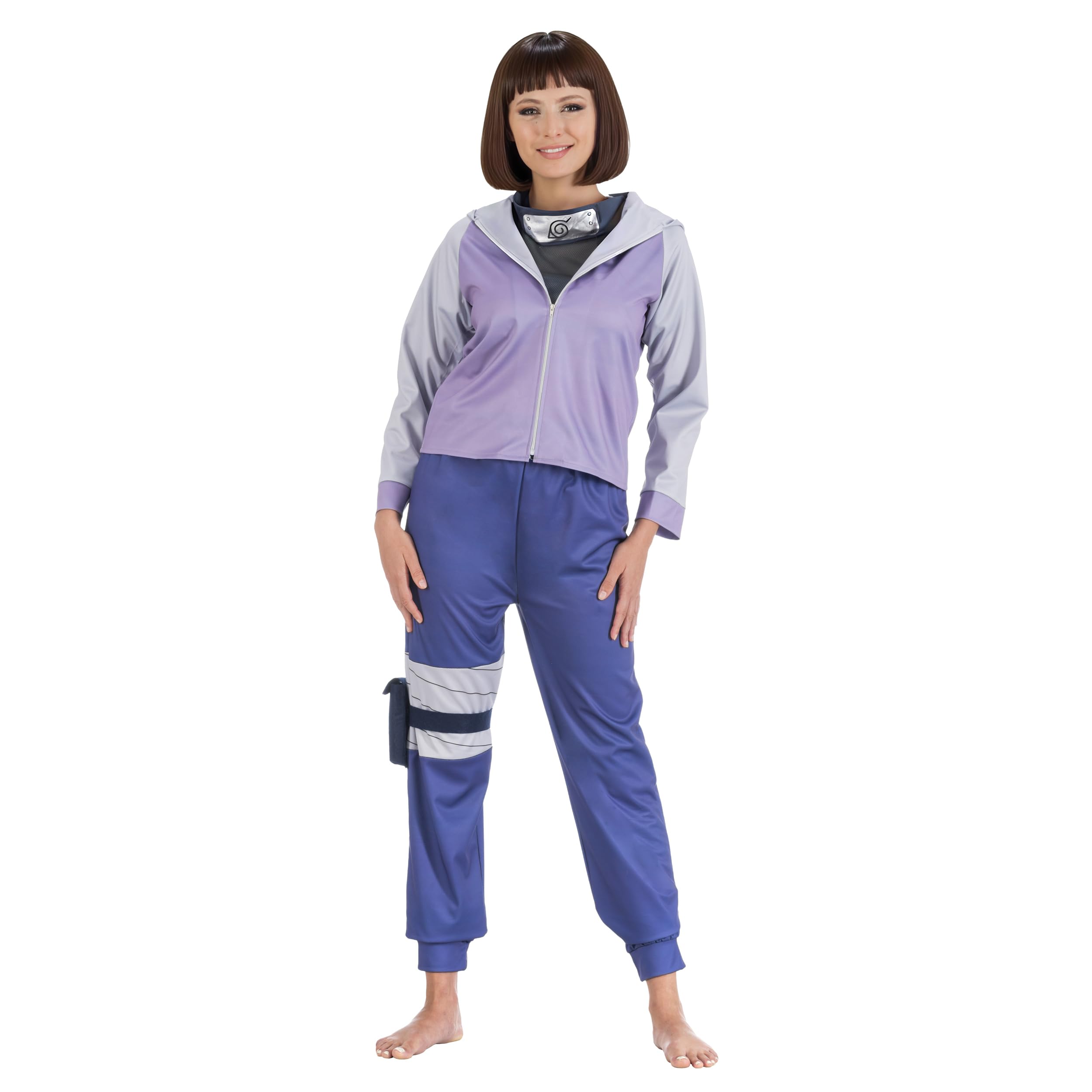 Chaks - Hinata Hyuga Wig for Women, Official Naruto Costume Accessory, Purple Hair, Anime Cosplay, Carnival and Comic Con