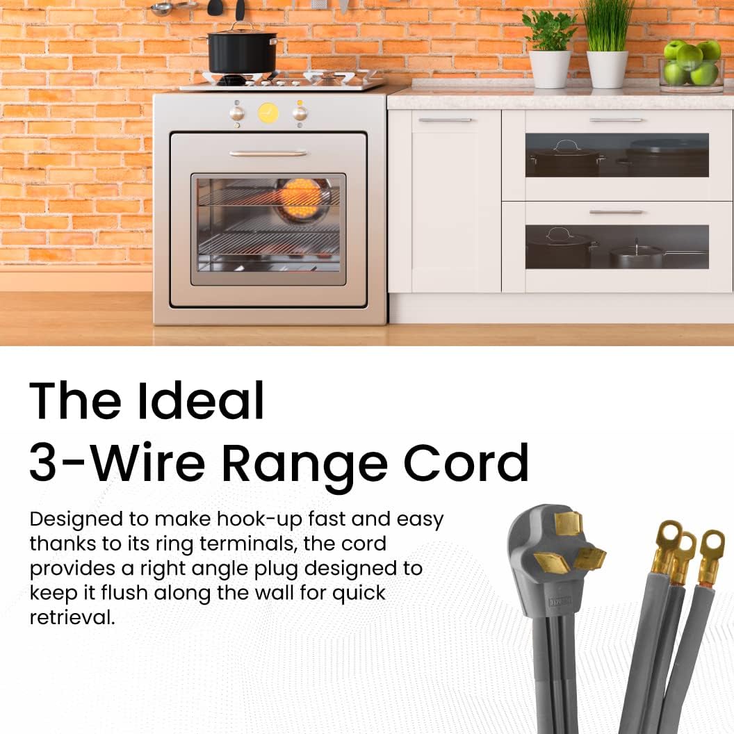GoGreen Power 6' 3-Wire 50 Amp Range Cord (G-27006)