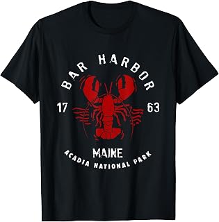 Vintage Acadia National Park Bar Harbor Maine Lobster Funny T-Shirt