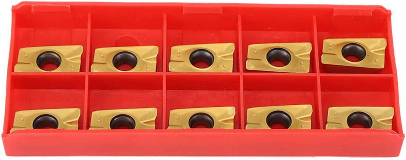 10Pcs Carbide Inserts Cutter APMT1604 Milling Inserts Cemented Carbide Lathe Turning Tool 15-50HRC Hardness for Processing Steel Stainless Steel