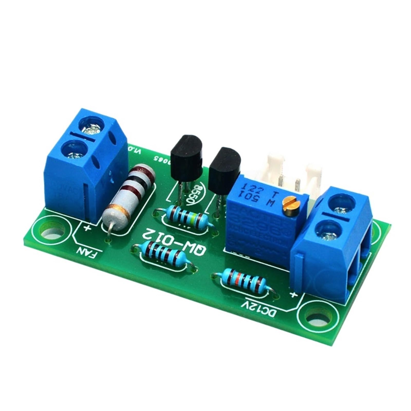 5-częściowa płyta sterująca wentylatorem DC12V, regulator temperatury, używany do wzmacniacza PC, kontrolera przemysłowego, akcesoriów do zasilaczy (zestaw)
