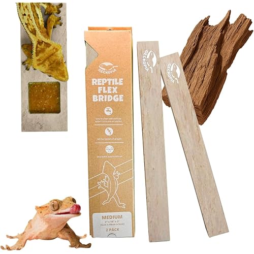 GECKOPIA Reptile Flex Bridge Large (Plain Wood, 18 Inch Long)