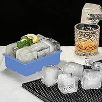 Vista 4 de ROTTAY Ice Cube Trays (Set of 2), Sphere Ice Ball Maker with Lid & Large Square Ice Cube Maker for Whiskey, Cocktails and Homemade, Keep Drinks