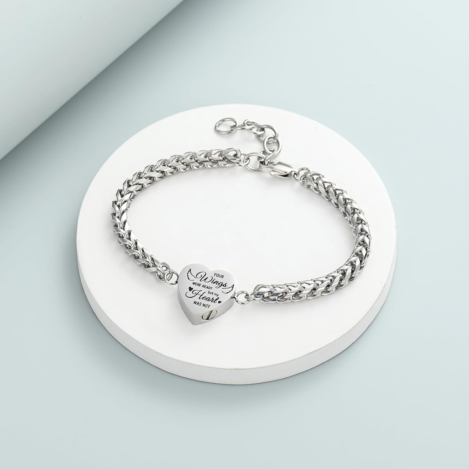 Imrsanl Heart Urn Bracelet for Women Cremation Jewelry for Ashes Bracelet Keepsake Memorial Lockets for Human Ashes - Image 3