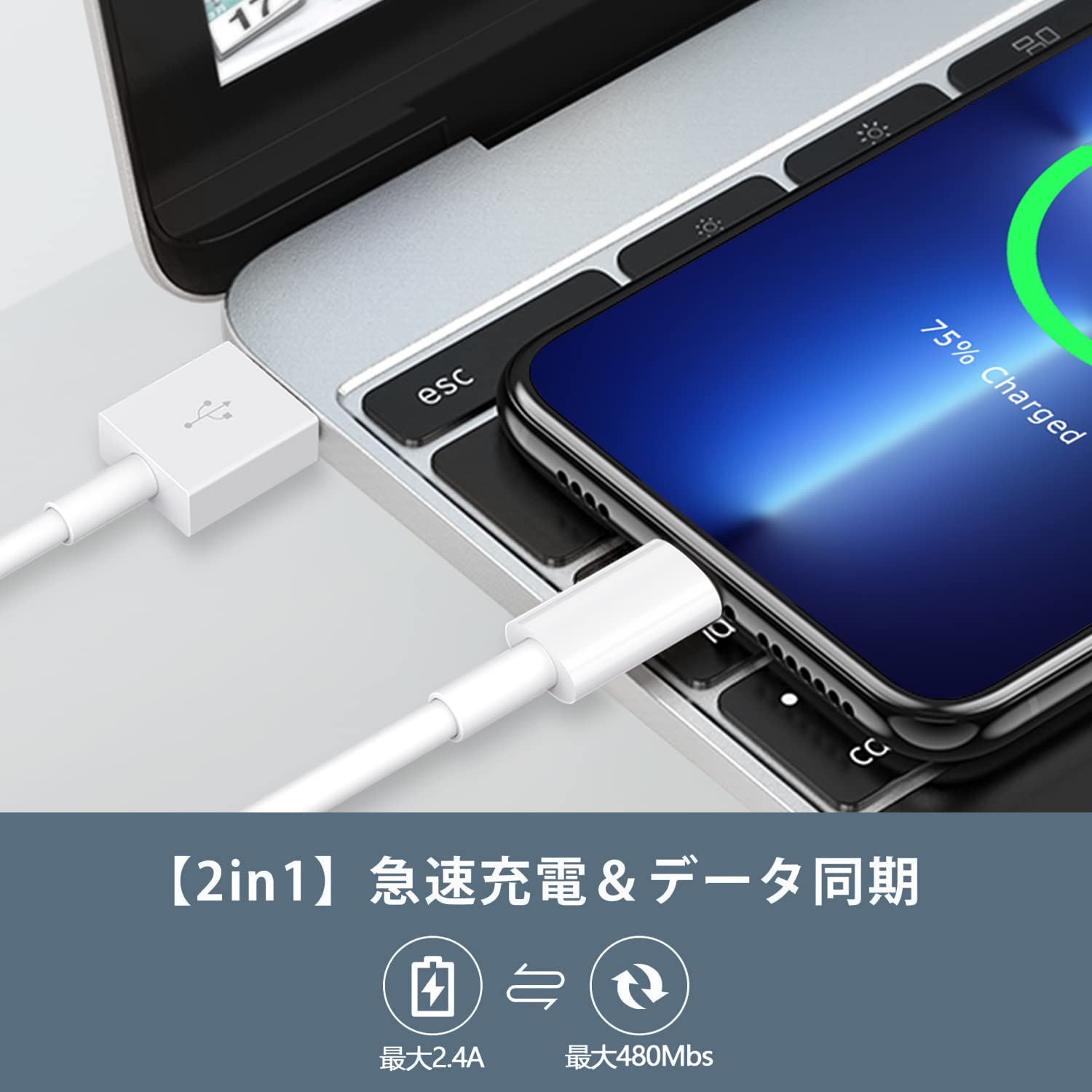 Amazon.co.jp: 2023新版 iPhone 充電器ケーブル 純正品質 Lightning