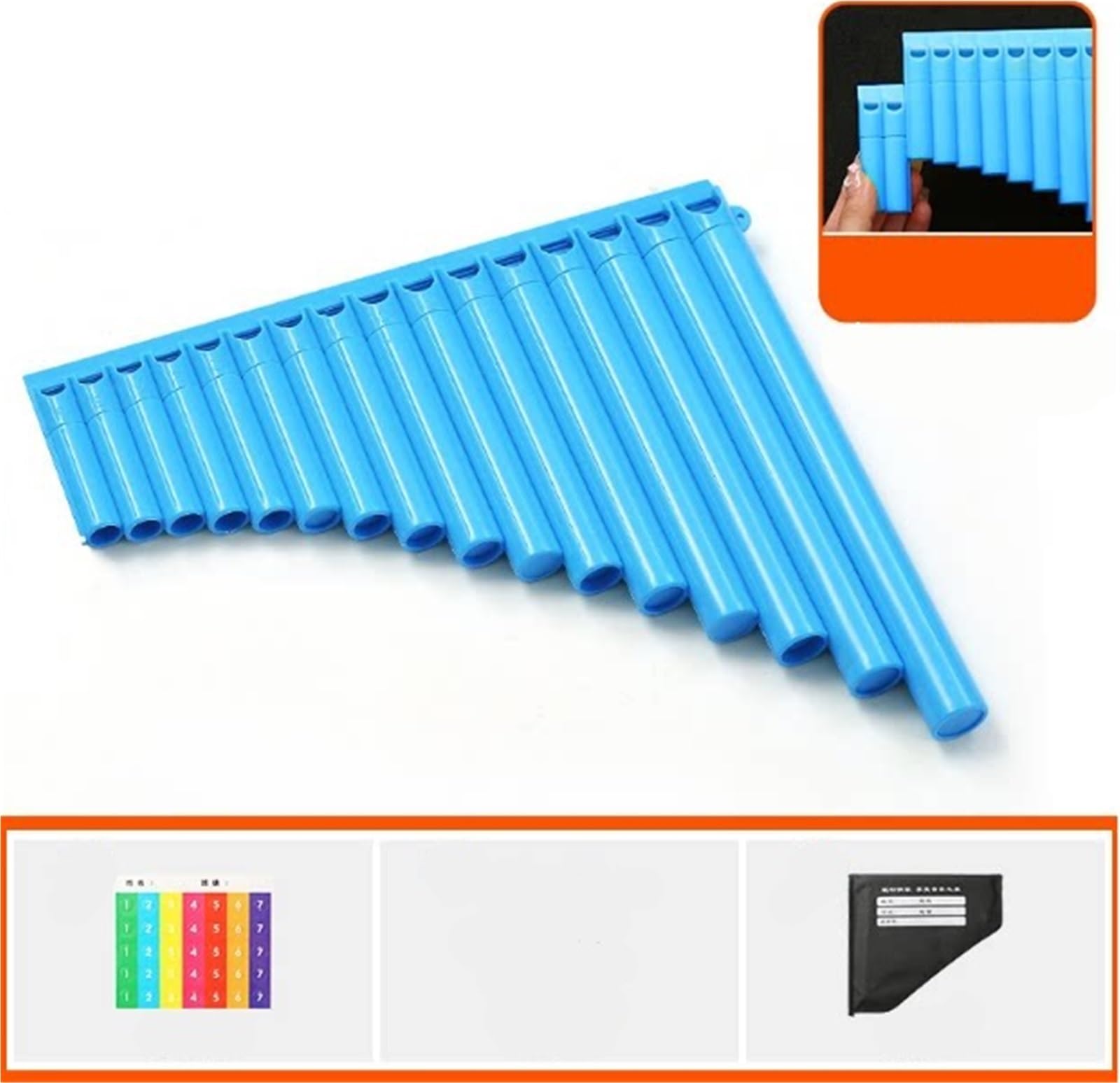 Flauti Pan Adulti Strumento Professionale Per Principianti Con Chiave C Flauto Di Pan 16 Tubi Blu