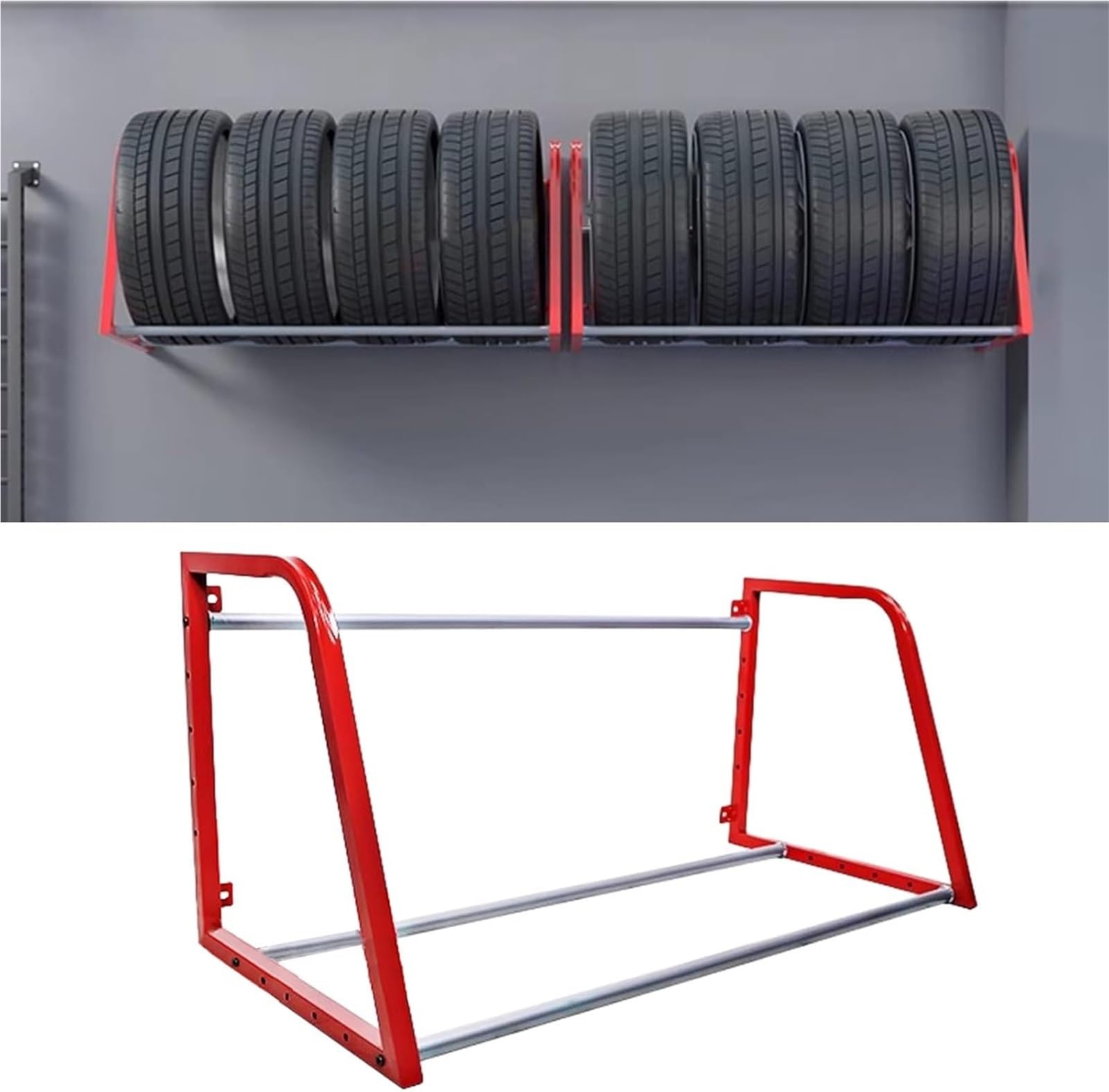 Tire Rack,Tire Storage Rack Adjustable Garage Tire Rack with Fittings, Heavy Duty Industrial Tyre Rack for Warehouse Workshop