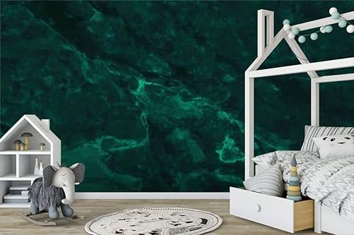 Miniatura 2 de Papel pintado 3D con textura de mármol verde oscuro fondo con alta resolución vista superior de autoadhesivo dormitorio, sala de estar dormitorio