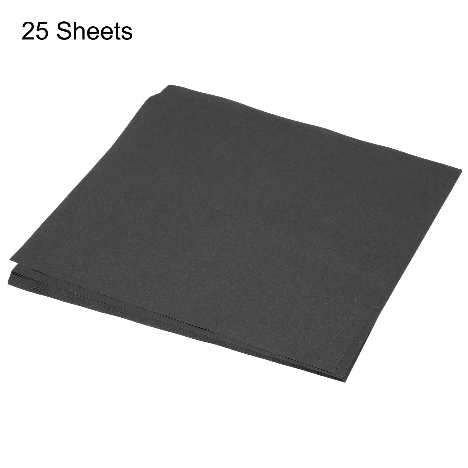 QUARKZMAN 25 Fogli Carta Origami Doppio Lato Nero 25 x 25cm 70gsm Foglio Carta Pieghevole Quadrato per Progetti Artistici Principianti Decorazioni Regalo