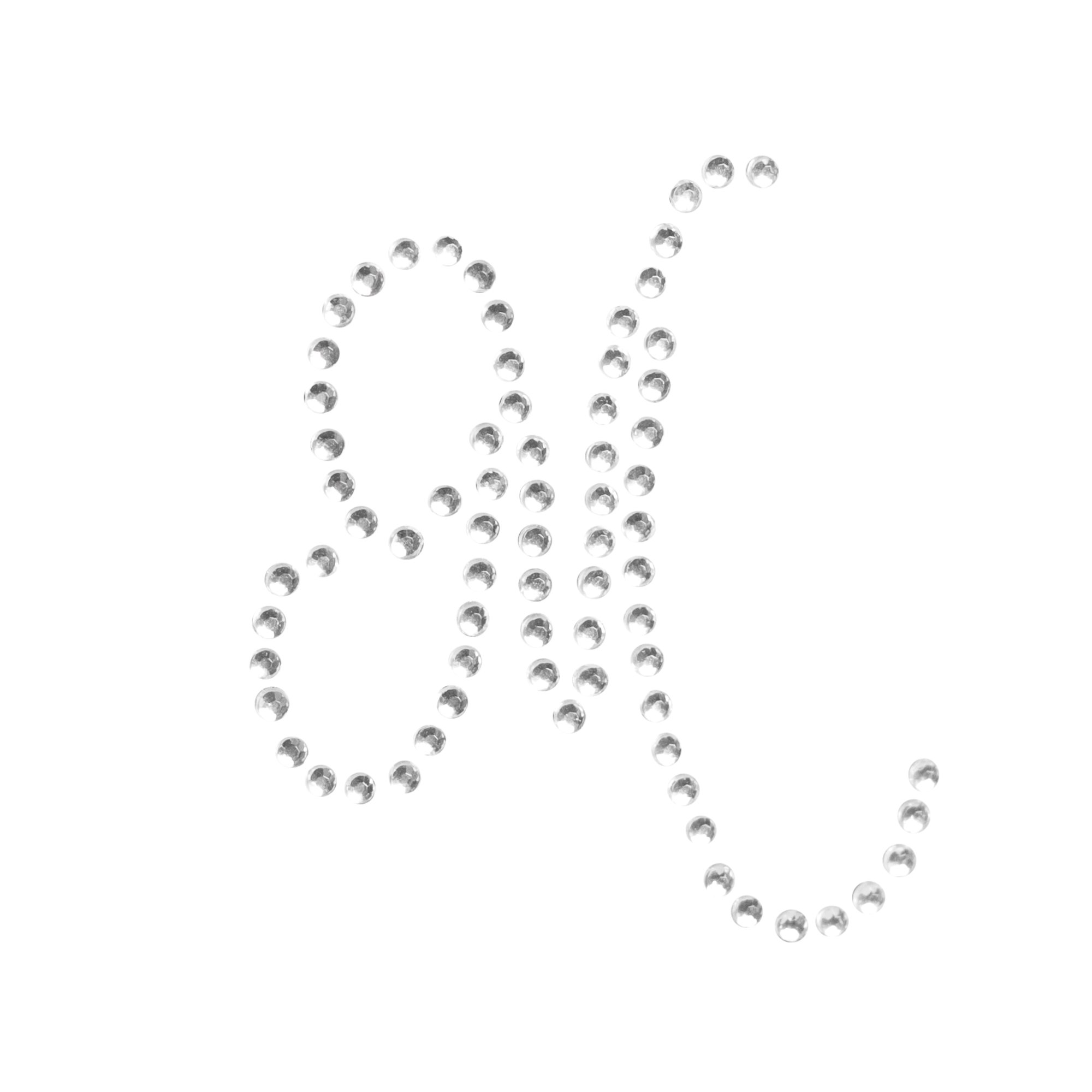 10-Pack Rhinestone Letter Stickers, Letter M