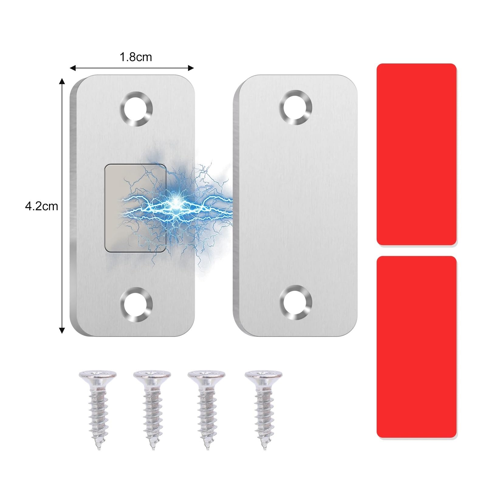 1-20 Juegos De Pestillos Magnéticos Ultrafinos For Puerta, Cierres Autoadhesivos For Gabinete, Cerrados For Armario Cocina, For Cajones, Imanes, Accesorios Hardware For Láminas(6 Set-Black)
