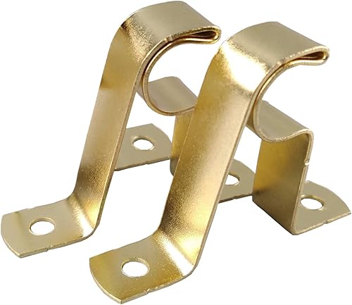 Miniatura 9 de Soportes para barra de café de 716 pulgadas, soportes para barra de cortina para montar una barra de cortina en la pared (5 doradas, 4 piezas)