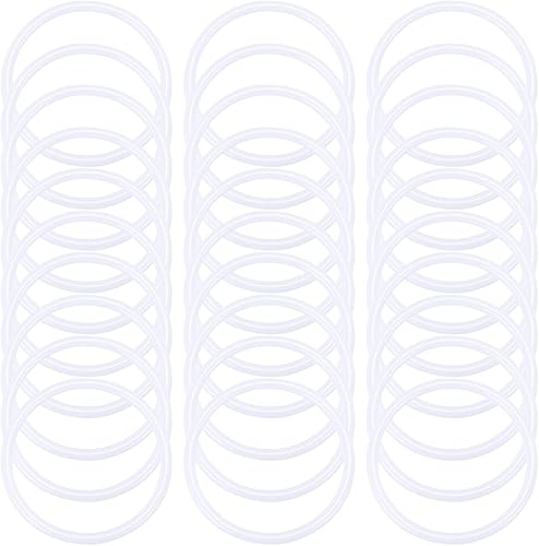 ASUNFO 30 anillos de atrapasueños de 3 pulgadas, anillos de macramé, corona de aro floral, aros circulares de plástico, suministros de atrapasueños