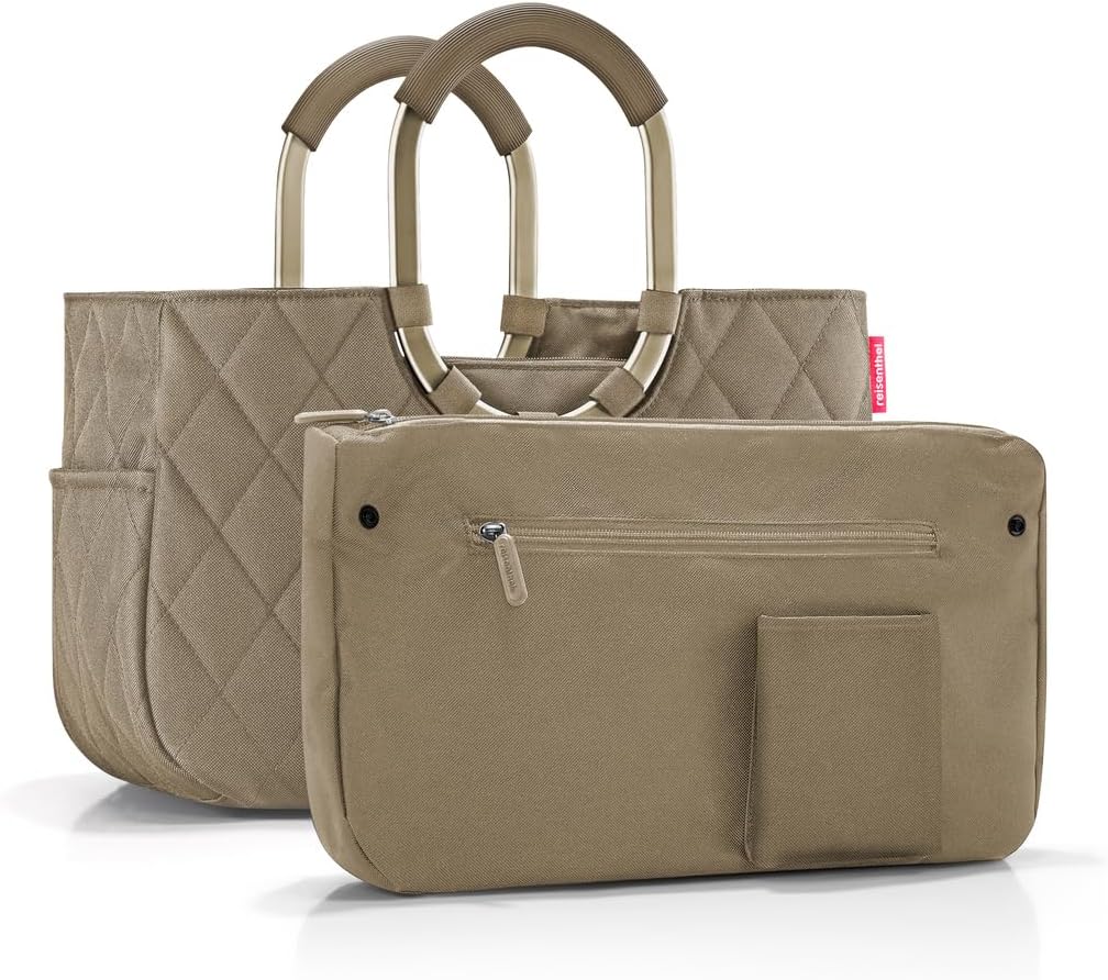 Reisenthel Unisex Loopshopper M Frame Gym Bag, Rhombus Olive, One Size, Sport