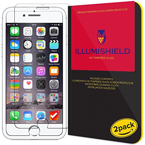 ILLUMISHIELD Glass Screen Protector Compatible with Apple iPhone 7 (Apple iPhone 6s 4.7 inch,Apple iPhone 6)(2-Pack) Anti-Scrach, Case Friendly and No-Bubble Clear Tempered Glass