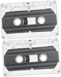 KICHOUSE 2 Pçs Cassete 30 Fita De Caixa De Fita De Áudio Fita De Peito Transparente Fitas Cassete Em Branco 30 Min Fita Cassete De Plástico Cassetes Fitas Cassetes Em Branco Fitas Cassetes