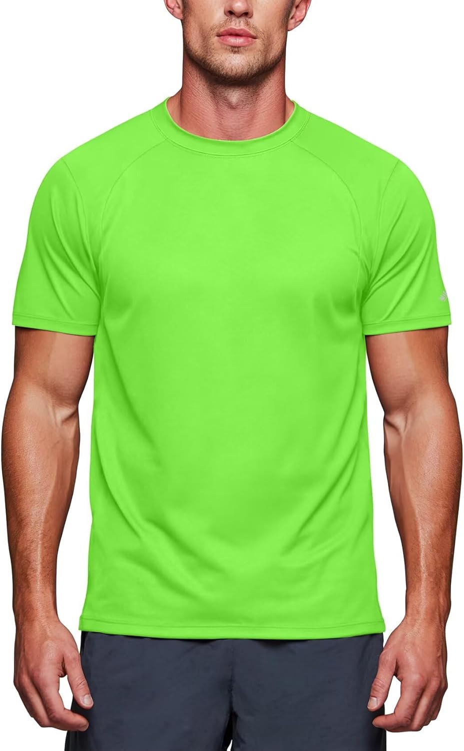 Zengjo Athletic T Shirts for Men,Quick Dry Gym Workout Running Sport Moisture Wicking Short-Sleeve Crewneck Tee