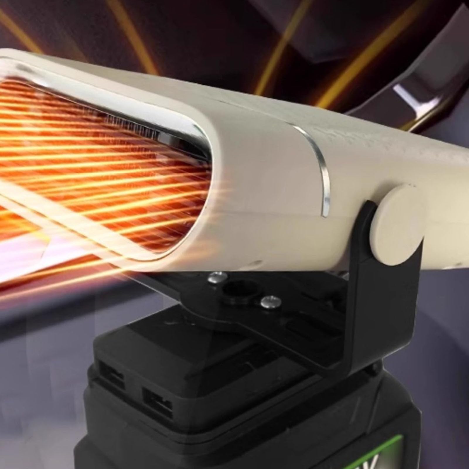 Sxhlseller Calentador Portátil Inalámbrico para Batería, Descongelador de Coche Giratorio de 360° y Calentador Espacial con 2 Ajustes de Calor para Lugar de Trabajo, Taller y Camping