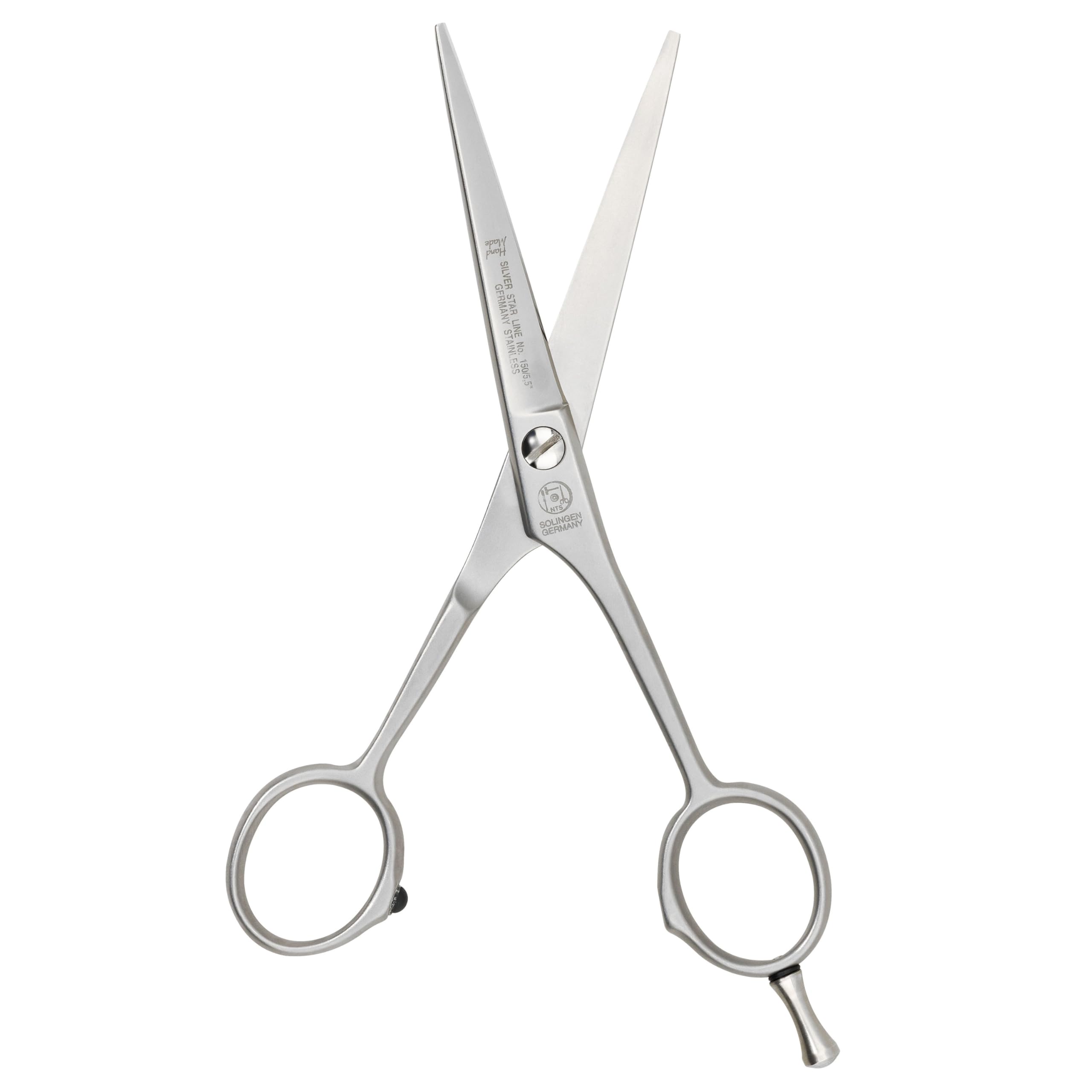 Silver Star Line 150 | Haarschere Friseurschere | Mattiert | Satiniert | Made in Solingen | 5,5" = ca. 14 cm | Profi Schere für Haare Schneiden