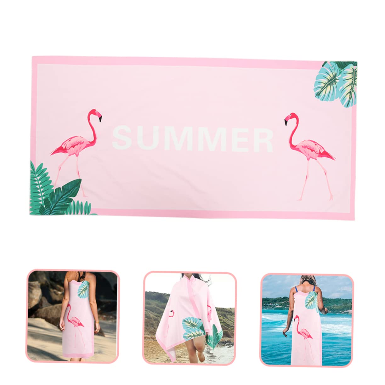 Alipis Serviette de Plage Microfibre Rose 2pcs, Absorbante Séchage Rapide | Grosse Serviette de Plage, Serviettes de Piscine Réutilisables, Camping Ambiance Bavaroise