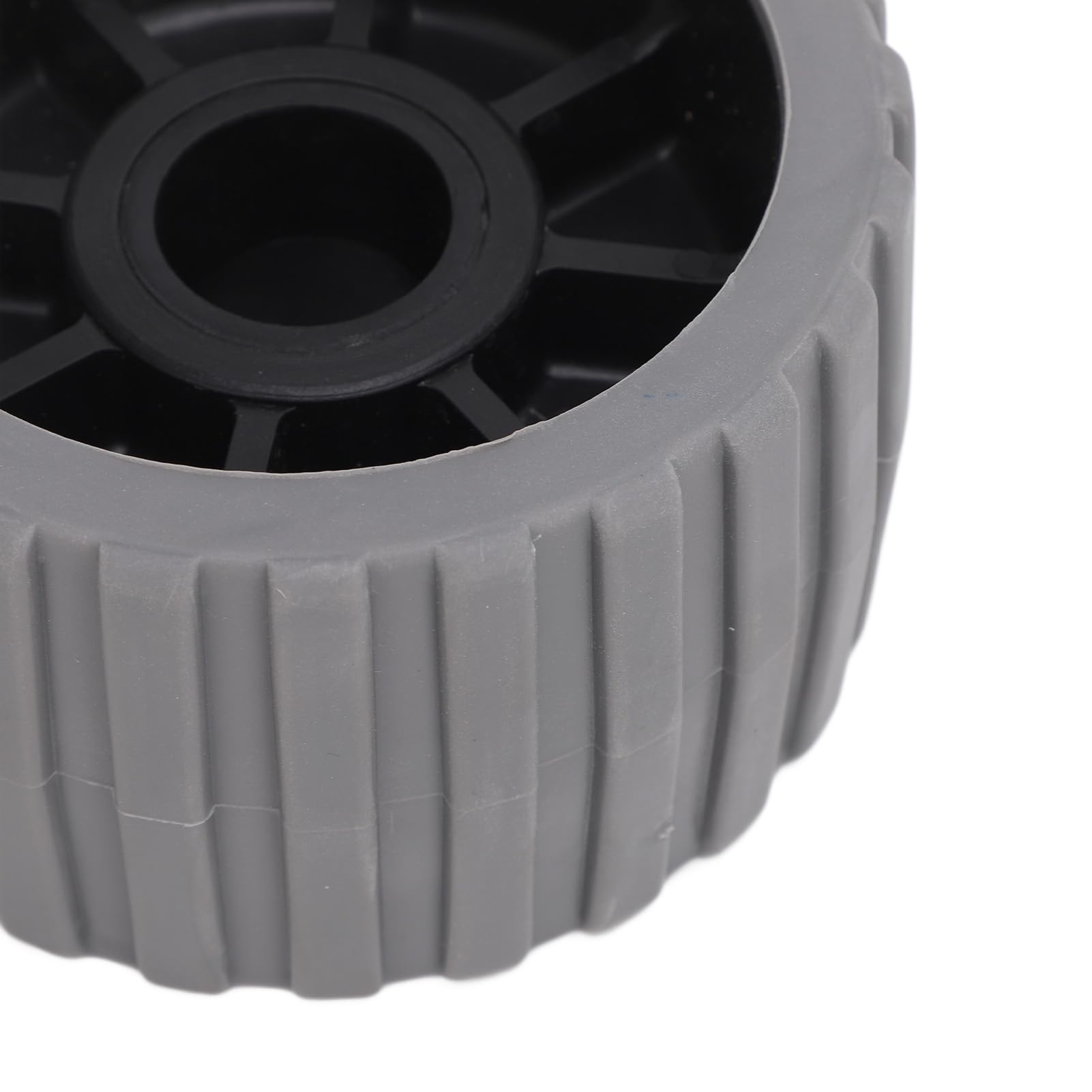 Żebrowany, Odporny na Wysokie Temperatury Wałek Uchylny z Tworzywa Sztucznego do Przyczep do łodzi 125 Mm X 73 Mm X 30 do zastosowań Morskich, Jachtów, 4 szt. (Szary)
