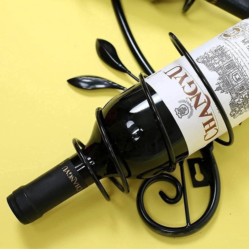 Wine Shelf Wine Holder Bottle Holder Iron Wall-Mounted Wine Rack Wall Shelf Bars Living Rooms Hotels Restaurants Decoration Shelf Storage,Bronze