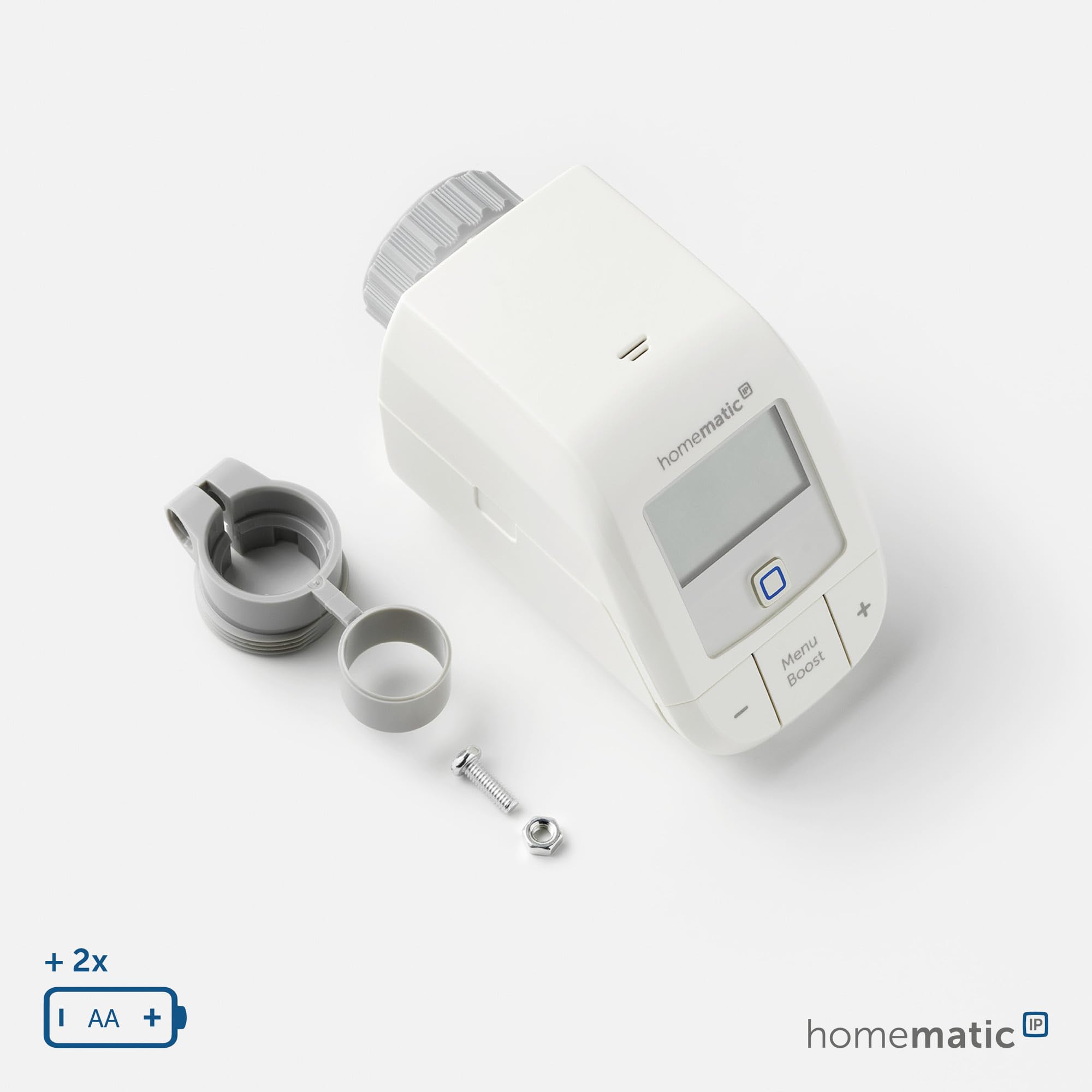 Homematic IP Smart Home 153412A3 -D Termostato Digital básico para radiador, Control Mediante aplicación, Ahorro de energía (Paquete de 5)