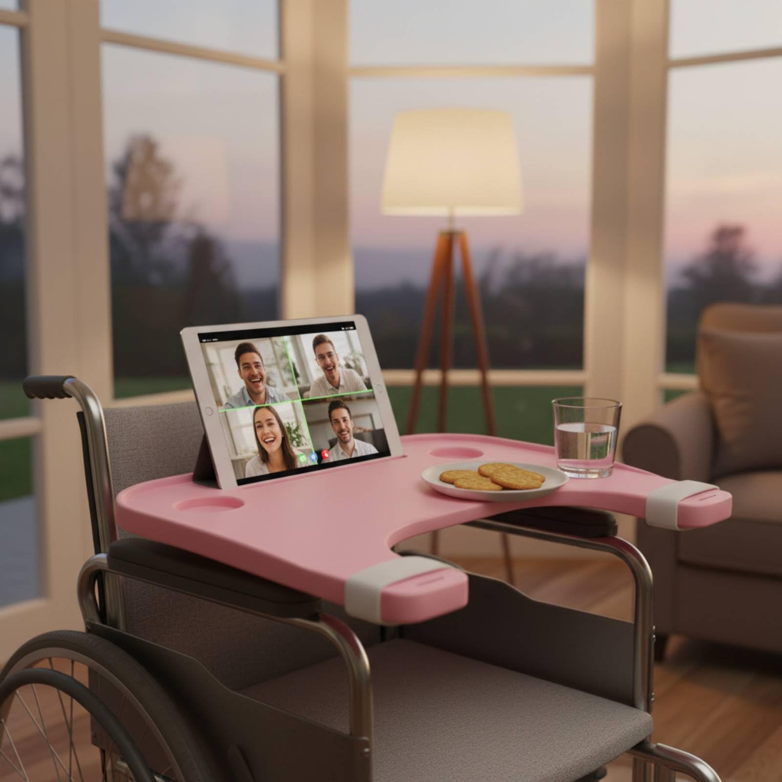 Ausilio Alla Mobilità Portatile Facile da Installare per Persone Anziane, Casa di Cura, Grigio