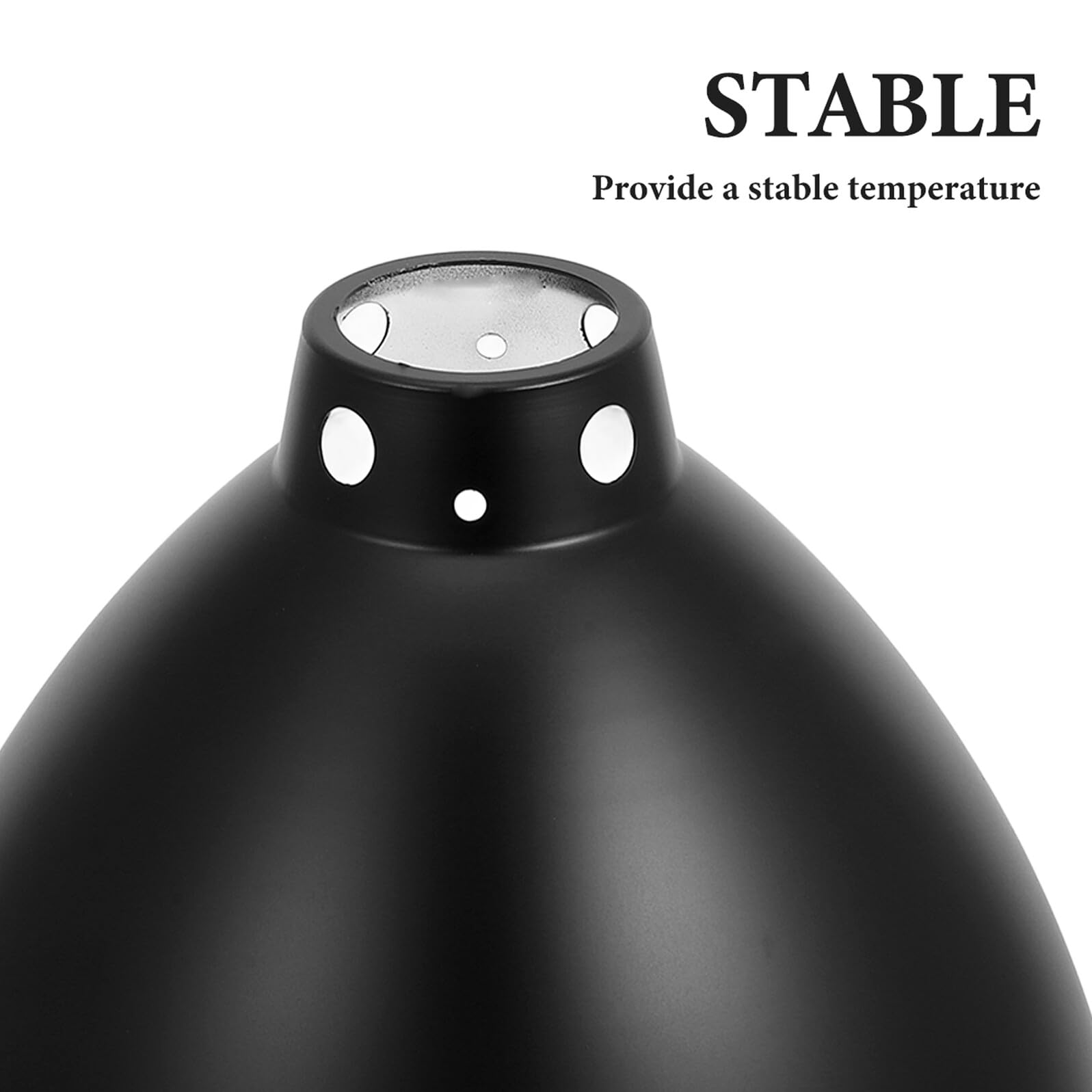 Lampada Riscaldante per Teca Rettile con Paralume Riflettente Accessorio Isolante per Lampade Animali Facile Installazione e Risparmio Energetico