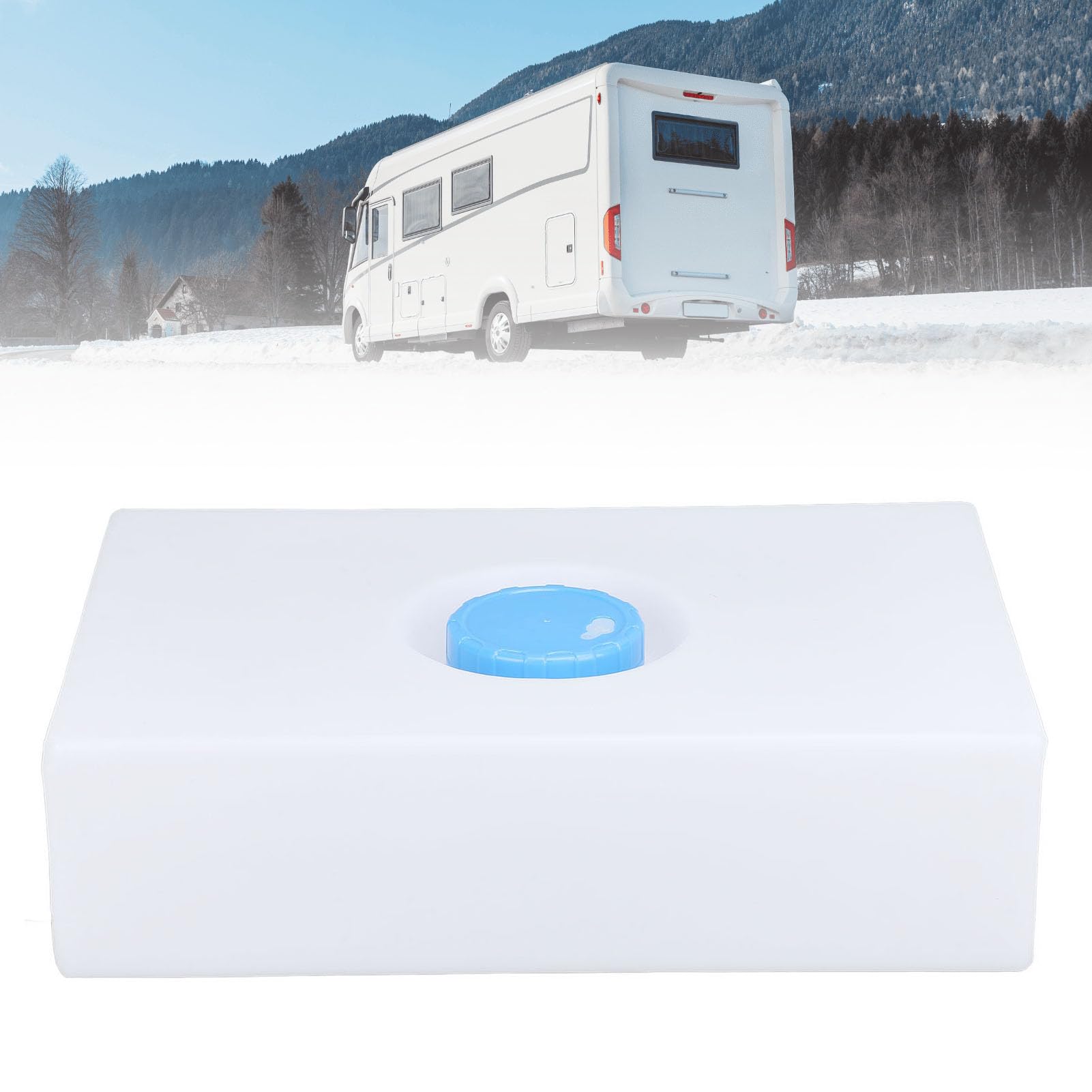 Depósito de almacenamiento de agua dulce LLDPE de 5 galones, depósito cuadrado con apertura de boca de 85 mm, ideal para caravanas, remolques, barcos, yates, macetas hidropónicas